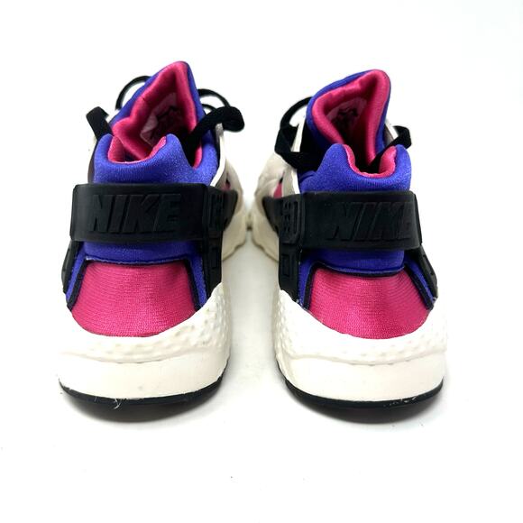Nike size 6.5 Youth Pink Purple Huarache Lace Up Sneakers‎ Running Casual School - Picture 4 of 8